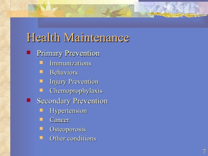 Health Maintenance