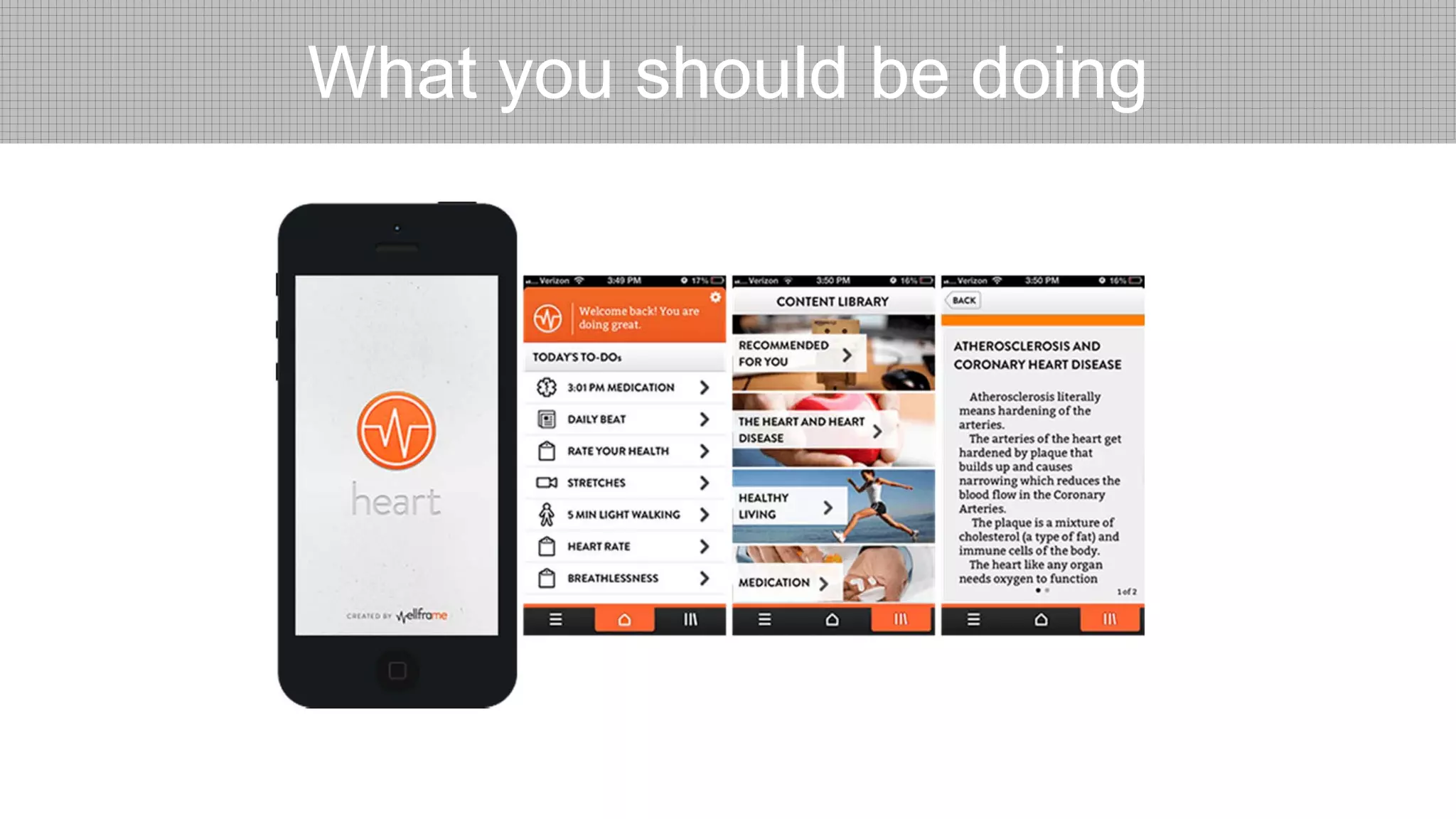 What you should be doing
 