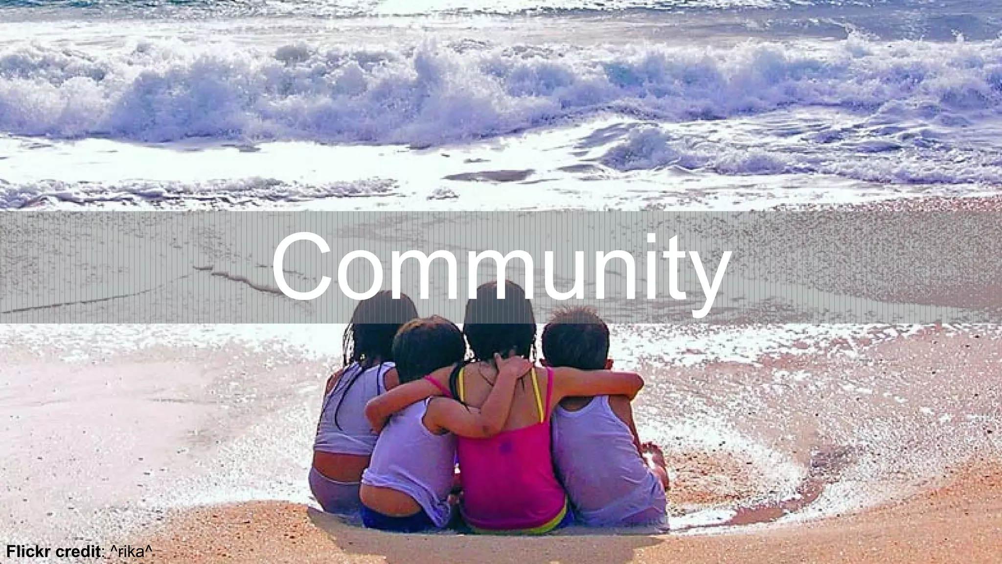 Flickr credit: ^rika^
Community
 