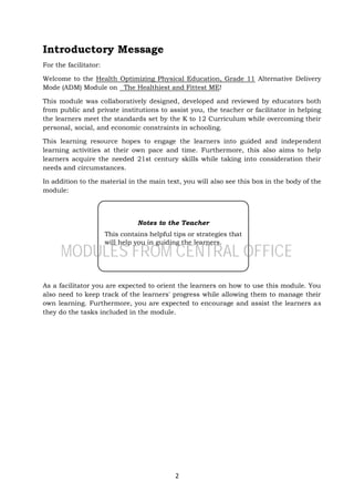 Health Optimizing P E Week1 Pdf