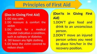 HEALTH PE 7 Q4 1 Discuss basic first aid concepts, objectives ...