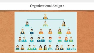 Organizational design :
 