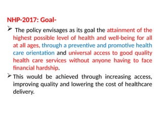 Health Planning India & National Health policy 2017 | PPTX