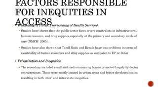 Health Inequalities in India | PPTX