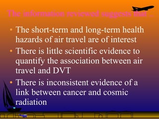 Health Problems in Long Flight Air Travel | PPT