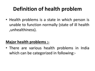 Health problems in INDIA | PPTX