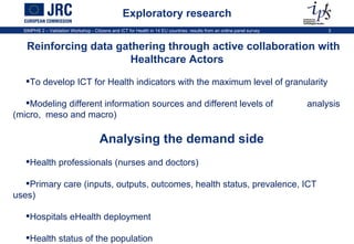 Exploratory research <ul><li>Reinforcing data gathering through active collaboration with Healthcare Actors </li></ul><ul>...