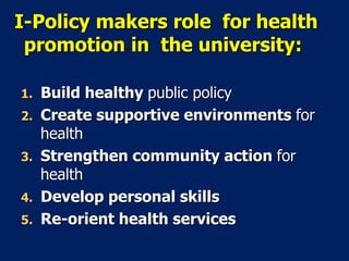 Health promotion | PPTX