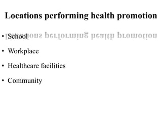 Health promotion | PPTX
