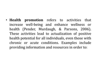 Health promotion and education in school By Sourabh Kosey | PPTX