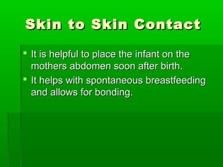 Copap Health promotion and the newborn | PPT