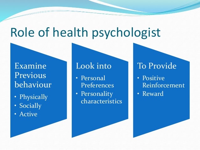 psychology and health Health psychologists study how people's mental and emotional states affect their physical health they then offer treatment methods to help. psychology and health Health psychologists study how people's mental and emotional states affect their physical health they then offer treatment methods to help.