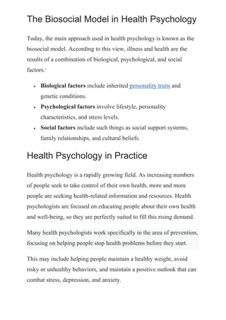 Health psychology | PDF