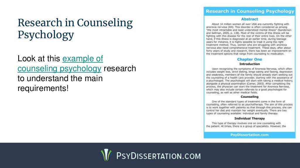 psychology dissertation features