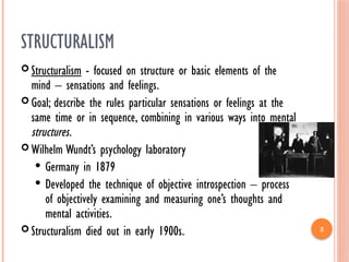 Process Structuralism Comprehensive Overview of Psychological Perspectives and Health ...