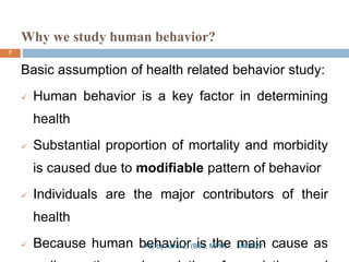 Study Human Behaviour Health related behavior | PPTX