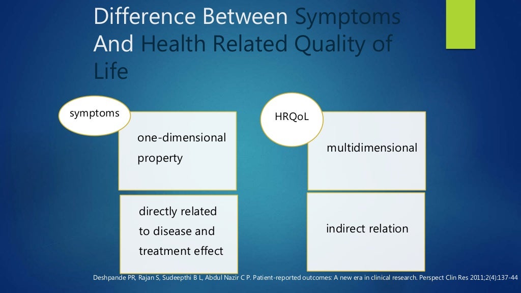 Health Related Quality of Life (HRQoL)
