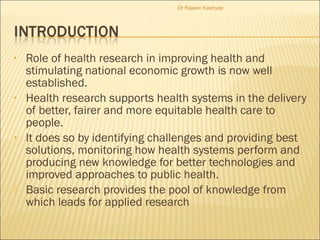 Health research methodology | PPT