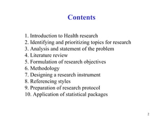 Health research methods | PPT