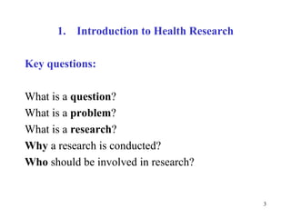 Health research methods | PPT