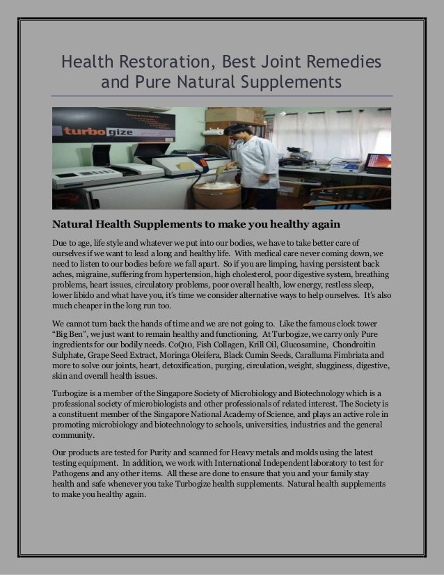 Health restoration singapore