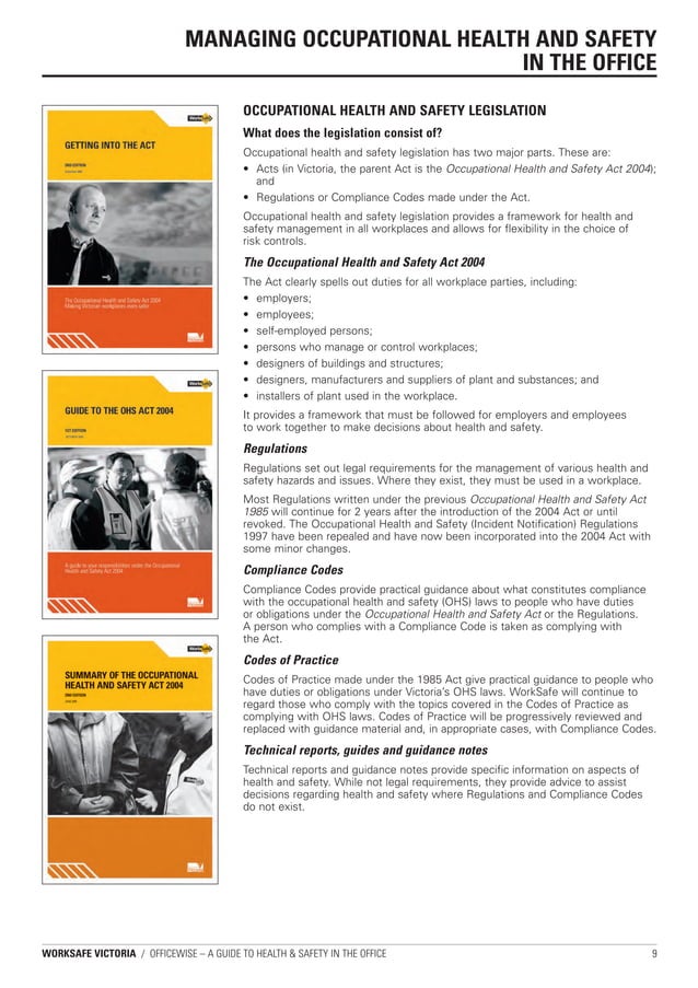 Officewise A guide to health and safety in the office WorkSafe