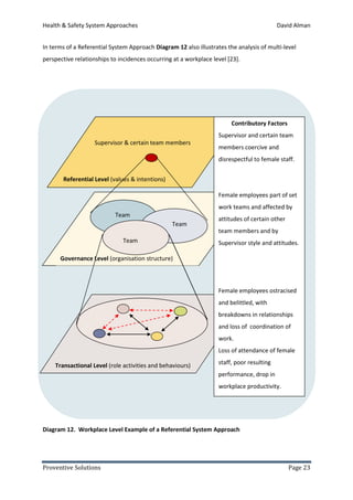 Safety System Approach Examples Health & Safety System Approaches | PDF