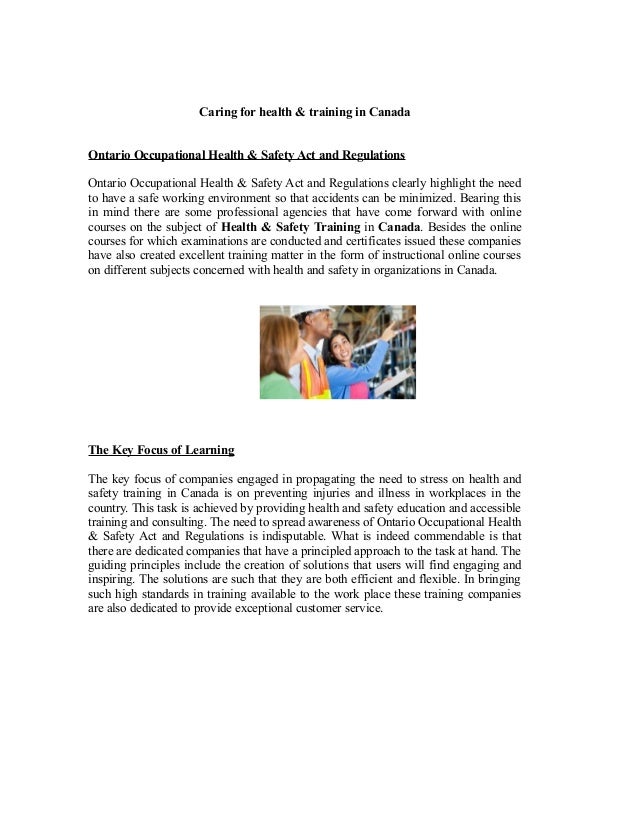 Health & Safety Training in Canada by Online Learning Enterprises Inc