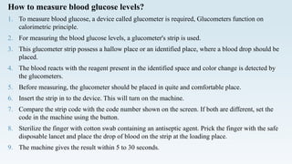 Glucometer Function Health Screening Services - BP, Blood Glucose monitoring | PPTX