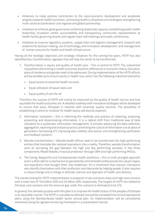 Ethiopian Health Sector Transformation Plan | PDF