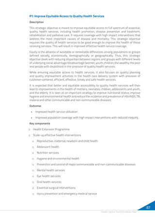 Ethiopian Health Sector Transformation Plan | PDF