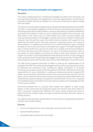 Ethiopian Health Sector Transformation Plan | PDF