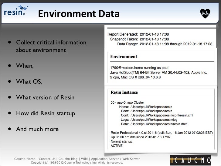 Resin Application Server Health System Java Monitoring
