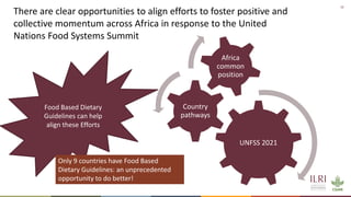 Food systems transformation: An African perspective of where we are and where to next