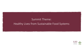 Food systems transformation: An African perspective of where we are and where to next