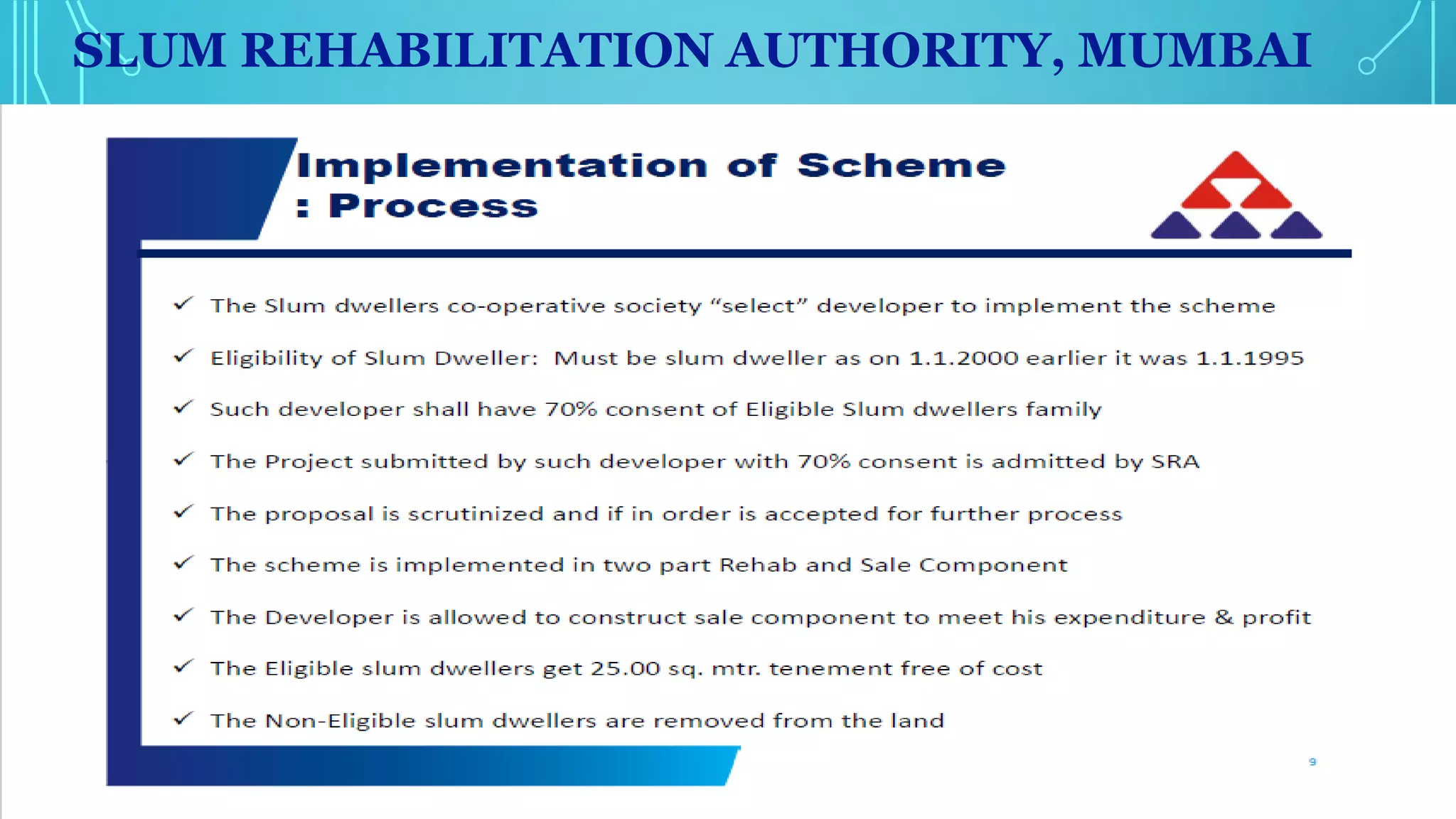 SLUM REHABILITATION AUTHORITY, MUMBAI
 