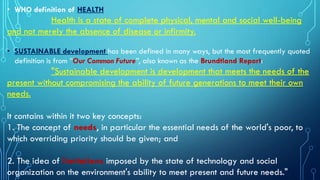 Health and Sustainable Development | PDF