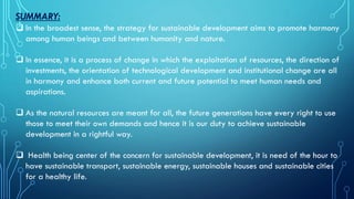 Health and Sustainable Development | PDF