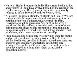 Health system and National Health Programs in India.pptx