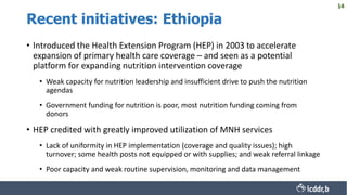 Integrating nutrition into health systems: opportunities and challenges ...