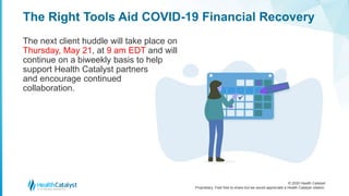 Health Systems Share COVID-19 Financial Recovery Strategies in First Client Huddle