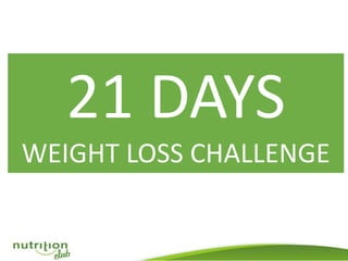 21 DAYS
WEIGHT LOSS CHALLENGE
 