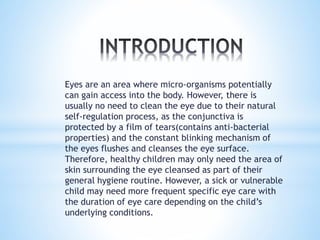 Health talk on eye care | PPTX