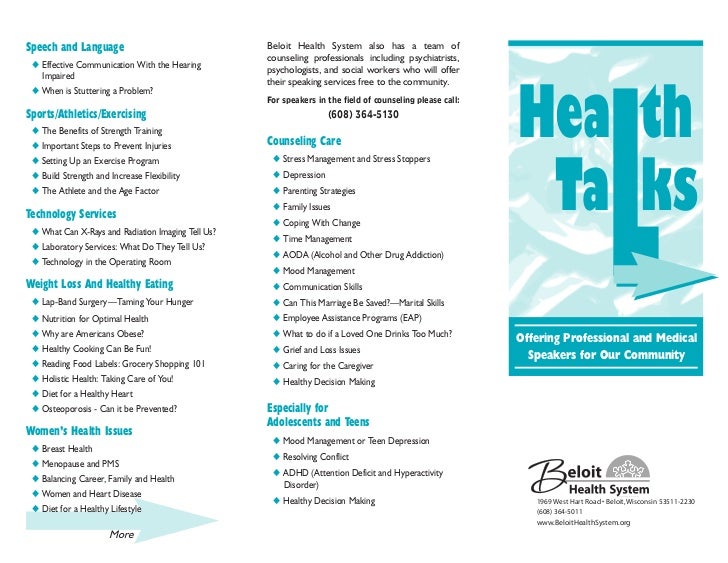 Health Talks Program By Beloit Health System