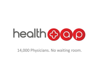 14,000 Physicians. No waiting room.
 