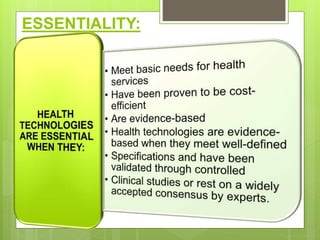 ESSENTIALITY:
 