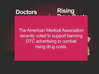 VS
Rising
Drug Costs
Patients
The #1 health care priority for voters:
Making sure that high-cost drugs for
chronic conditi...