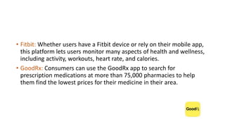 Health web sites and different health apps 31.12.2020