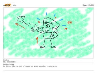 Dialog
KO: EXERCISE!!!!
Action Notes
ko flings his cup out of frame and pops upwards, re-energized
okko Page 139/306
 