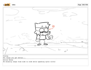 Dialog
KO: helps you get better...
Action Notes
KO drowsily sways from side to side while speaking cycle 121212
okko Page 282/306
 
